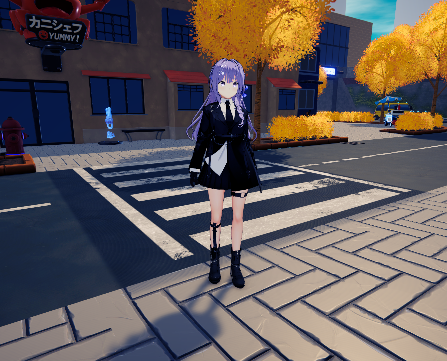 Black outfit character